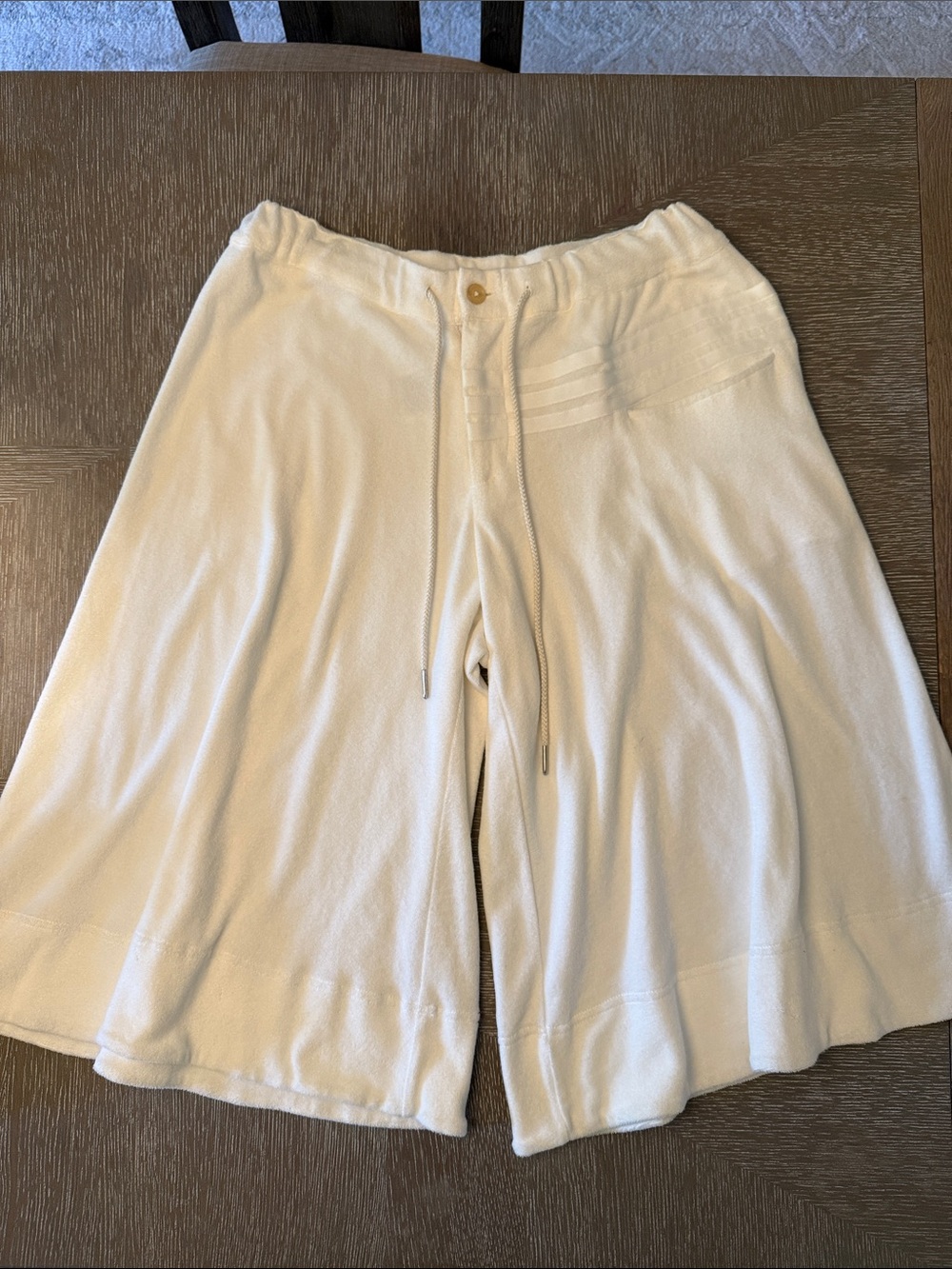 Y-3 Yohji Yamamoto For Adidas FW11/12 Collection White Terry Culotte Shorts